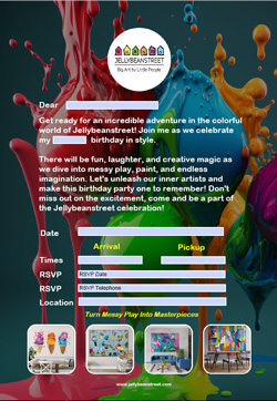 Birthday party invitation example 2