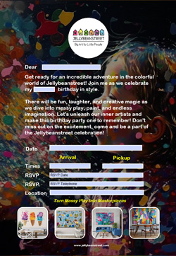 Birthday party invitation example 4