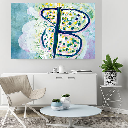 Commissioned Jellybeanstreet artwork displayed in a modern family home