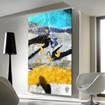 Picture of Harriet Blue Gold Large Canvas Wall Art