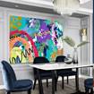 Picture of Briley's Scribbles and Splatters Large Canvas Wall Art