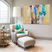 Picture of Ava and Zara's Splatter Painting Large Canvas Wall Art