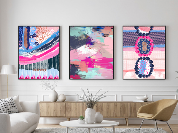 Beautiful canvas artwork displayed in elegant home setting