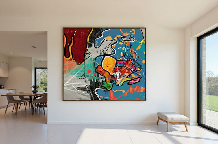 Beautiful abstract artwork created by child