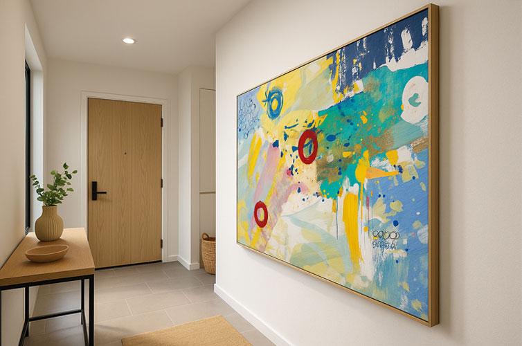 Professional canvas artwork from child's creation